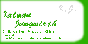 kalman jungwirth business card