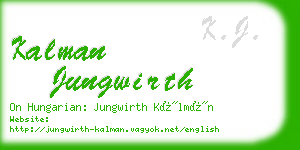 kalman jungwirth business card